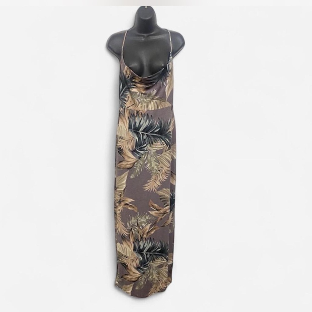 Tropical Print Maxi Dress